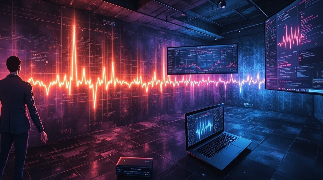 Une illustration représentant le concept de la variabilité de la fréquence cardiaque biofeedback.