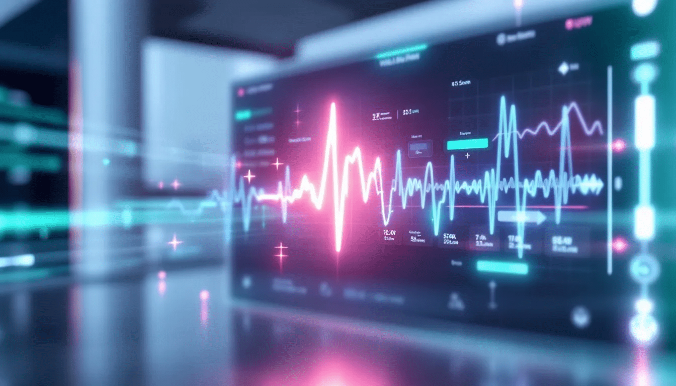 An illustration showing heart rate variability and its impact on cardiovascular health.
