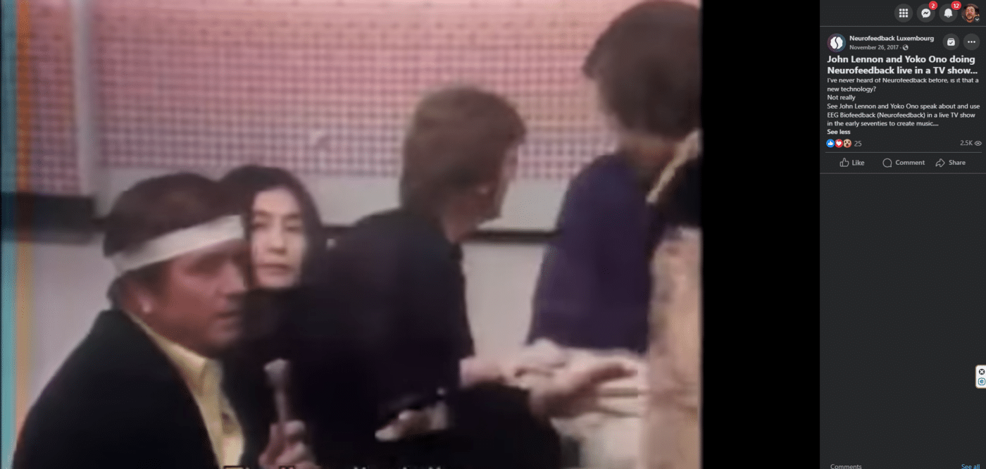 John Lennon and Yoko Ono doing Neurofeedback live on TV.png