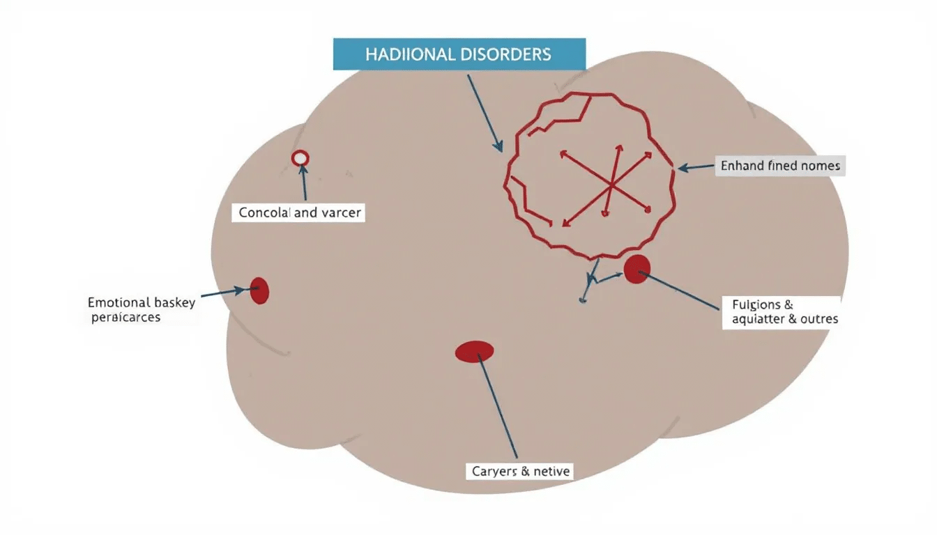 A visual representation of various emotional and behavioral disorders.